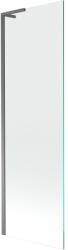 Mexen Next L fürdőkád paraván 1-szárnyú 60 x 150 cm, átlátszó, gun metal - 895-060-000-03-00-95 (895-060-000-03-00-95)