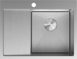 Mexen Exar 1-medencés acél mosogató csepegtetővel, jobb oldali, 620 x 480 mm, inox HC - 6432621005P-01HC (6432621005P-01HC)