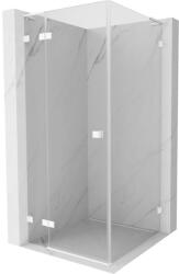 Mexen Lunar L nyíló zuhanykabin balos 80 x 80 cm, átlátszó, fehér - 834L-080-080-20-00-L (834L-080-080-20-00-L)