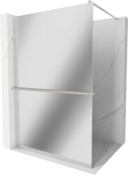 Mexen Kioto+ zuhanyfal polccal Walk-in 80 x 200 cm, tükör, kefélt nikkel - 800-080-121-97-50 (800-080-121-97-50)