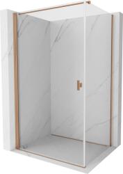 Mexen Mist-B lengőajtós zuhanykabin 95 x 75 cm, átlátszó, kefe bronz - 8A2T-095-075-65-00 (8A2T-095-075-65-00)