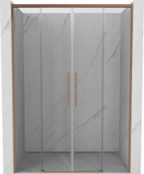 Mexen Rox toló zuhanyajtó 160 cm, átlátszó, csiszolt réz - 8C2-160-002-65-00 (8C2-160-002-65-00)