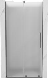 Mexen Velar L tolóajtós zuhanyajtó 100 cm, fagyott, gun metal - 871-100-003-31-95 (871-100-003-31-95)