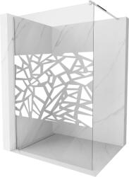 Mexen Kioto Walk-in zuhanyfal 80 x 200 cm, fehér mintázat 8 mm, króm - 800-080-101-01-85 (800-080-101-01-85)