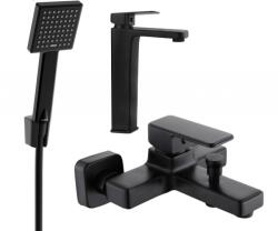 Mexen Cetus R45 fürdőkád szett, fekete - 744313R45-70 (744313R45-70)