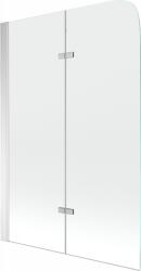 Mexen Felix 2 szárnyú fürdőkád paraván 100 x 140 cm, átlátszó, króm - 890-100-002-01-00 (890-100-002-01-00)