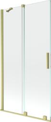 Mexen Velar kétszárnyas, toló zuhanyfal 100 x 150 cm, átlátszó, arany szálcsiszolt - 896-100-000-01-55 (896-100-000-01-55)