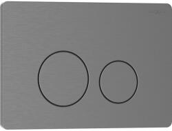 Mexen Tex 06 öblítőgomb rozsdamentes acél, kefe hatású gun szürke - 6106-12 (6106-12)