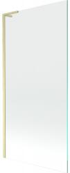 Mexen Next L fürdőkádparaván, egyszárnyú, 90 x 150 cm, átlátszó, arany kefélt - 895-090-000-03-00-55 (895-090-000-03-00-55)