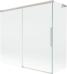 Mexen Rox L kétszárnyú fürdőkádparaván, 170 + 70 x 150 cm, átlátszó, matt nikkel - 8C9L-170-070-97-00 (8C9L-170-070-97-00)