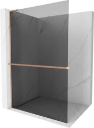 Mexen Kioto+ L zuhanyfal polccal Walk-in 100 x 200 cm, grafit, kefélt réz - 800-100-123-65-40 (800-100-123-65-40)