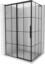 Mexen Rox L tolóajtós, balos zuhanykabin 105 x 70 cm, fekete rácsos, fekete - 8C2L-105-070-70-77-L (8C2L-105-070-70-77-L)