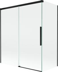 Mexen Rox kétszárnyú toló kádparaván 140 + 70 x 150 cm, átlátszó, fekete - 8C9-140-070-70-00 (8C9-140-070-70-00)