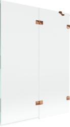 Mexen Lunar 2-szárnyú fürdőkád paraván jobbos 130 x 150 cm, átlátszó, rózsaarany - 897-130-100-60-00-P (897-130-100-60-00-P)