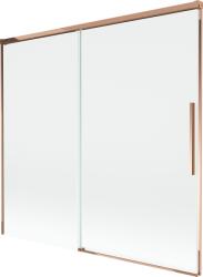 Mexen Rox kétszárnyú, széthúzható kádparaván 170 x 150 cm, átlátszó, rózsaarany - 8C9-170-001-60-00 (8C9-170-001-60-00)
