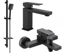 Mexen Uno DQ62 fürdőkád szett, fekete - 71403DQ62-70 (71403DQ62-70)