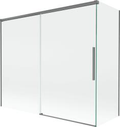 Mexen Rox 2-szárnyú, tolóajtós fürdőszobai paraván 180 + 90 x 150 cm, átlátszó, gun metal - 8C9-180-090-95-00 (8C9-180-090-95-00)
