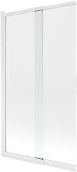 Mexen Fox 2 szárnyú toló fürdőszobai paraván 100 x 150 cm, átlátszó, fehér - 891-100-002-20-00 (891-100-002-20-00)