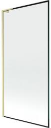 Mexen Next L 1-szárnyú kádparaván 90 x 150 cm, fekete keret, arany kefefény - 895-090-000-03-70-55 (895-090-000-03-70-55)