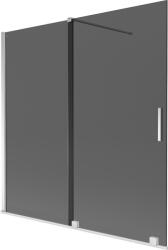 Mexen Velar 2-szárnyú toló kádparaván 160 x 150 cm, grafit, króm - 896-160-000-41-01 (896-160-000-41-01)