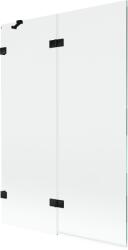 Mexen Lunar 2-szárnyú bal oldali fürdőszobai panel, 120 x 150 cm, átlátszó, fekete - 897-120-100-70-00-L (897-120-100-70-00-L)