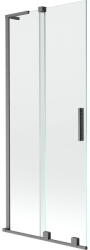 Mexen Velar L kétpaneles, elhúzható kádparaván 85 x 150 cm, átlátszó, matt szürke - 896-085-003-01-66 (896-085-003-01-66)