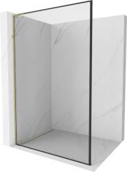 Mexen Kioto L zuhanyfal Walk-in 70 x 200 cm, fekete keret, arany - 800-070-103-50-70 (800-070-103-50-70)