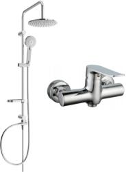 Mexen Carl falra szerelhető zuhanyszett esőztetővel és Pecos zuhanycsapteleppel, króm - 72740240-00 (72740240-00)