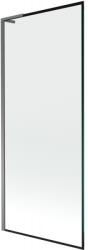 Mexen Next L egyajtós, 80 x 150 cm-es fürdőkád képernyő, fekete keret, gun metal - 895-080-000-03-70-95 (895-080-000-03-70-95)