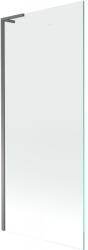 Mexen Next L fürdőkád paraván, 1-szárnyú, 80 x 150 cm, átlátszó, gun metal - 895-080-000-03-00-95 (895-080-000-03-00-95)