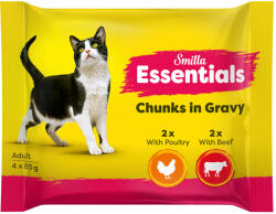 Smilla 4x85g Smilla Essentials tasakos falatok szószban nedves macskatáp
