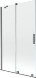 Mexen Velar 2-szárnyú, 110 x 150 cm méretű, átlátszó, gun metal zuhanyfal - 896-110-000-01-95 (896-110-000-01-95)