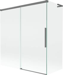 Mexen Rox L kádparaván 2 szárnyú tolóajtóval 150 + 70 x 150 cm, átlátszó, pisztoly szürke - 8C9L-150-070-95-00 (8C9L-150-070-95-00)