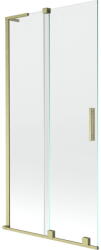 Mexen Velar L kétpaneles kivitelű zuhanyfal, 95 x 150 cm, áttetsző, arany kefe - 896-095-003-01-55 (896-095-003-01-55)