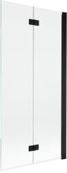 Mexen Mist kétszárnyas kádparaván, jobb 90 x 150 cm, átlátszó, fekete - 8A9-090-002-70-00-P (8A9-090-002-70-00-P)