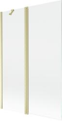 Mexen Mist 2-szárnyas fürdőkádfal 120 x 150 cm, átlátszó, arany szálcsiszolt - 8A9-120-011-55-00 (8A9-120-011-55-00)