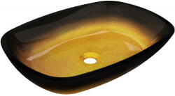 Mexen Araks üveg mosdókagyló pult feletti 54 x 39 cm, sötét arany - 24155451 (24155451)