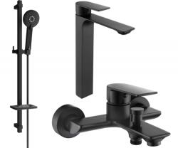 Mexen Alexa DQ40 fürdőkészlet, fekete - 71213DQ40-70 (71213DQ40-70)