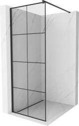 Mexen Kioto Walk-in zuhanyfal 90 x 200 cm, fekete rácsozás 8 mm, fekete - 800-090-101-70-77 (800-090-101-70-77)