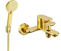 Mexen Milo R40 kád csaptelep zuhanyszettel, arany - 7133R40-50 (7133R40-50)