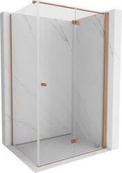 Mexen Mist-F összecsukható zuhanykabin jobb 70 x 80 cm, áttetsző, csiszolt réz - 8A6T-070-080-65-00-P (8A6T-070-080-65-00-P)
