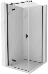 Mexen Mist-H T sarokkabin nyíló ajtóval balos 75 x 75 cm, átlátszó, fekete - 8A5T-075-075-70-00-L (8A5T-075-075-70-00-L)