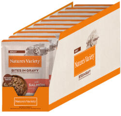 Nature's Variety 44x85g Nature's Variety Bites lazac szószban nedves macskatáp - zooplus - 23 992 Ft