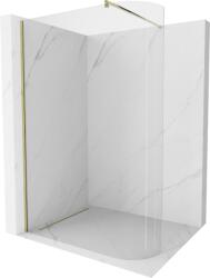 Mexen Kioto-R Lekerekített Walk-in zuhanyfal 150 x 200 cm, átlátszó 8 mm, arany - 800-150-101-50-06 (800-150-101-50-06)