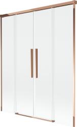 Mexen Rox 2-szárnyú tolóajtós fürdőkádfal 140 x 150 cm, átlátszó, rózsaarany - 8C9-140-002-60-00 (8C9-140-002-60-00)