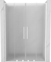 Mexen Velar L Duo tolóajtós zuhanyajtó 140 cm, homokfúvott, fehér - 871-140-003-32-20 (871-140-003-32-20)