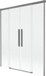 Mexen Rox 2-szárnyú, toló kádparaván 160 x 150 cm, átlátszó, gun metal - 8C9-160-002-95-00 (8C9-160-002-95-00)