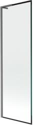 Mexen Next L 1-ajtós fürdőkádparaván 60 x 150 cm, fekete keret, matt szürke kefe - 895-060-000-03-70-66 (895-060-000-03-70-66)