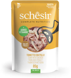 Schesir 24x85g Schesir Complete Nutrition Filet tonhal & csirke aszpikban nedves macskatáp - zooplus - 11 212 Ft