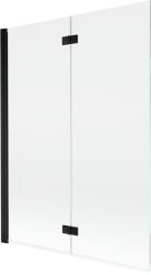 Mexen Mist 2-szárnyú bal oldali zuhanyparaván 130 x 150 cm, átlátszó, fekete - 8A9-130-002-70-00-L (8A9-130-002-70-00-L)